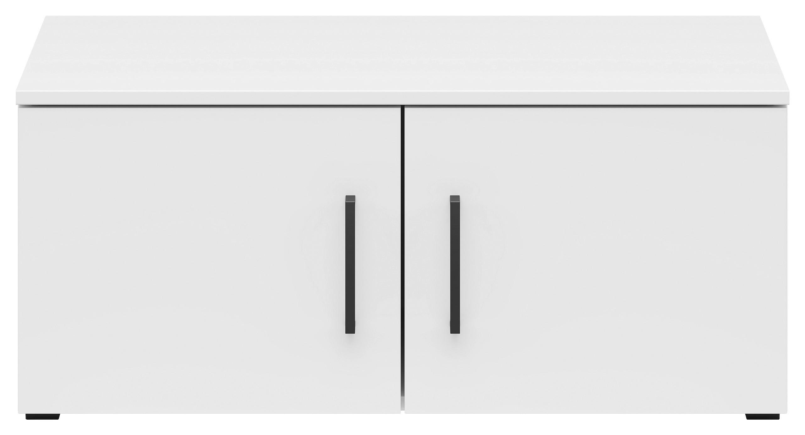 Aufsatzschrank Multistauraum Weiß - Schwarz/Weiß, MODERN, Holzwerkstoff/Kunststoff (80/35/40cm) - Mömax