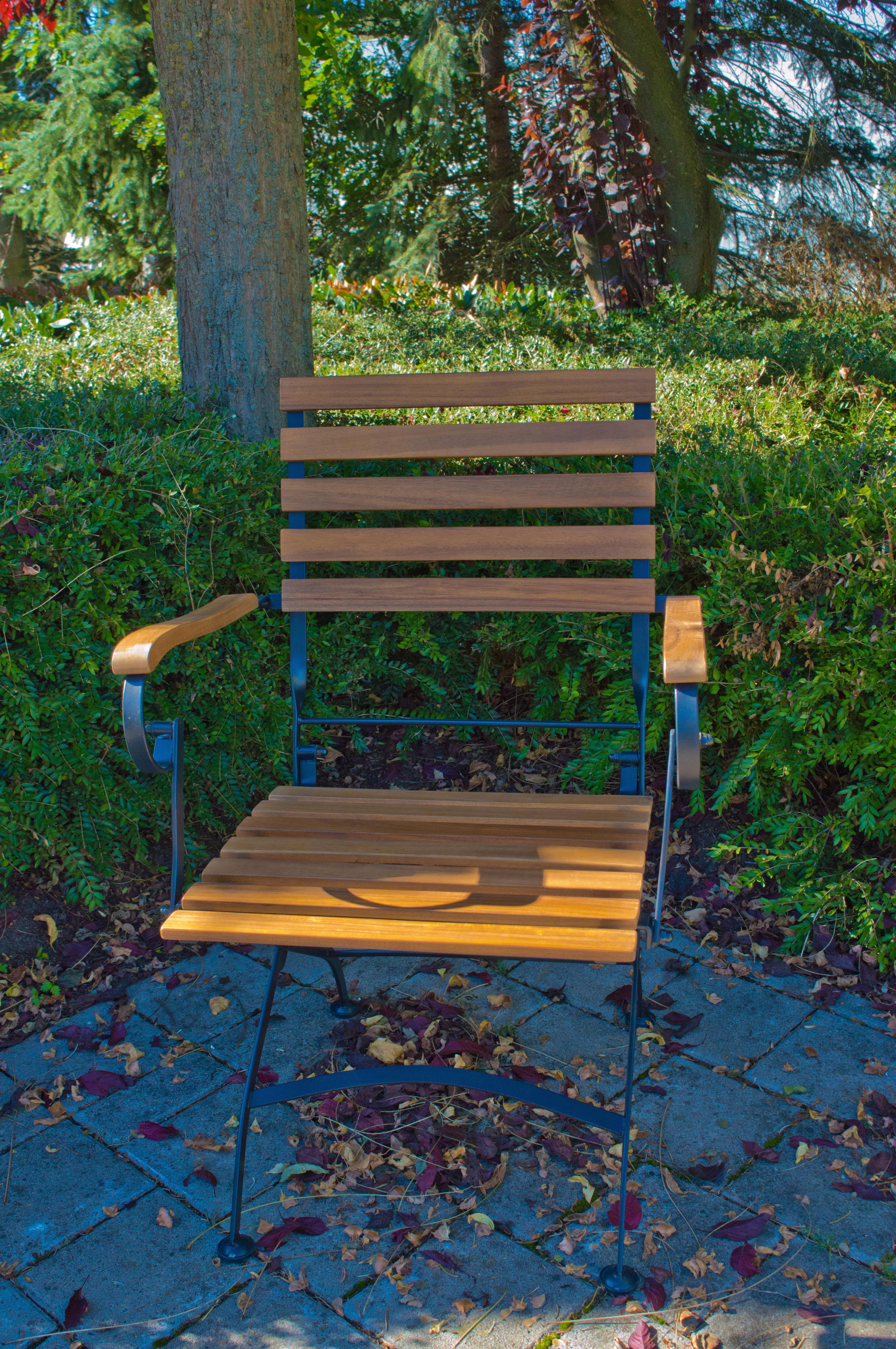 Gartensessel Lindau 2er-Set Akazie Echtholz/Metall - Anthrazit/Akaziefarben, Basics, Holz/Metall (55/89/58cm) - Gardenson