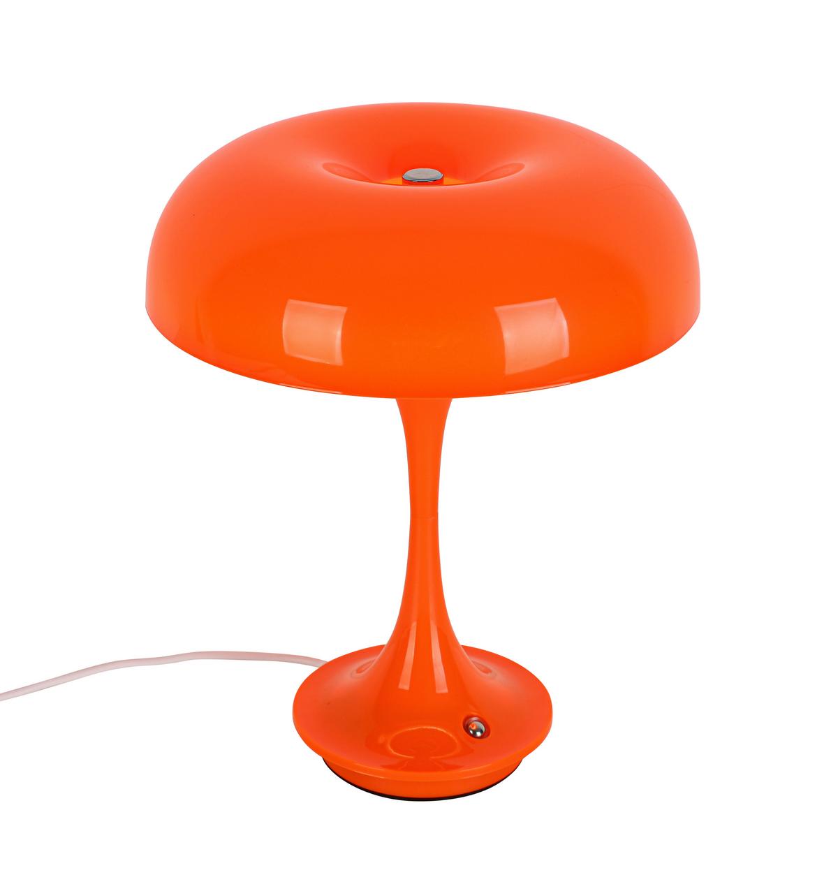 Veioză cu acumulator Retro - culoare crom/portocaliu, Modern, plastic/metal (19,5/24cm) - Mömax