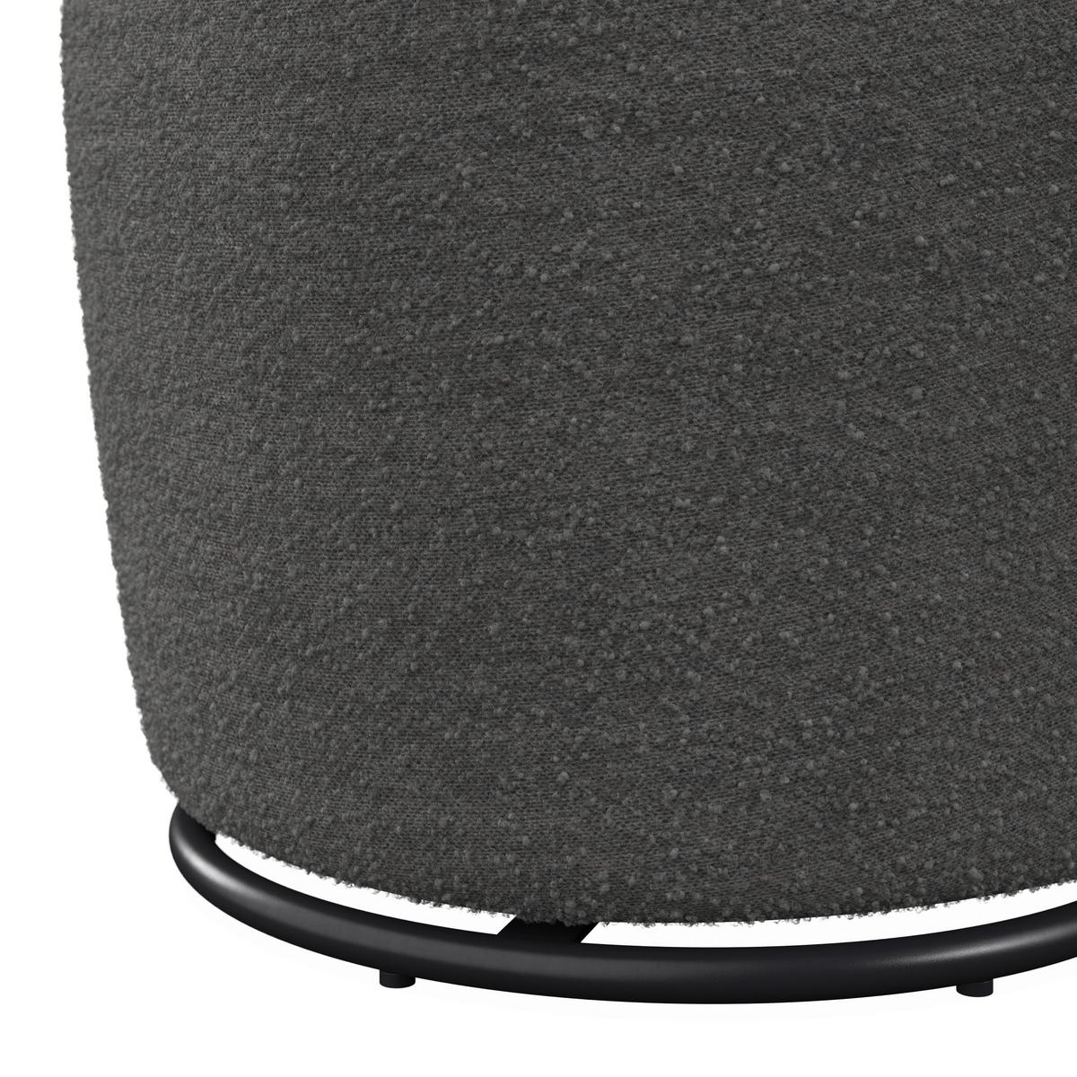 Stuhl Vittore Grau Bouclé Gepolstert - Grau, MODERN, Holz/Textil (56/84/62cm) - Bessagi Home
