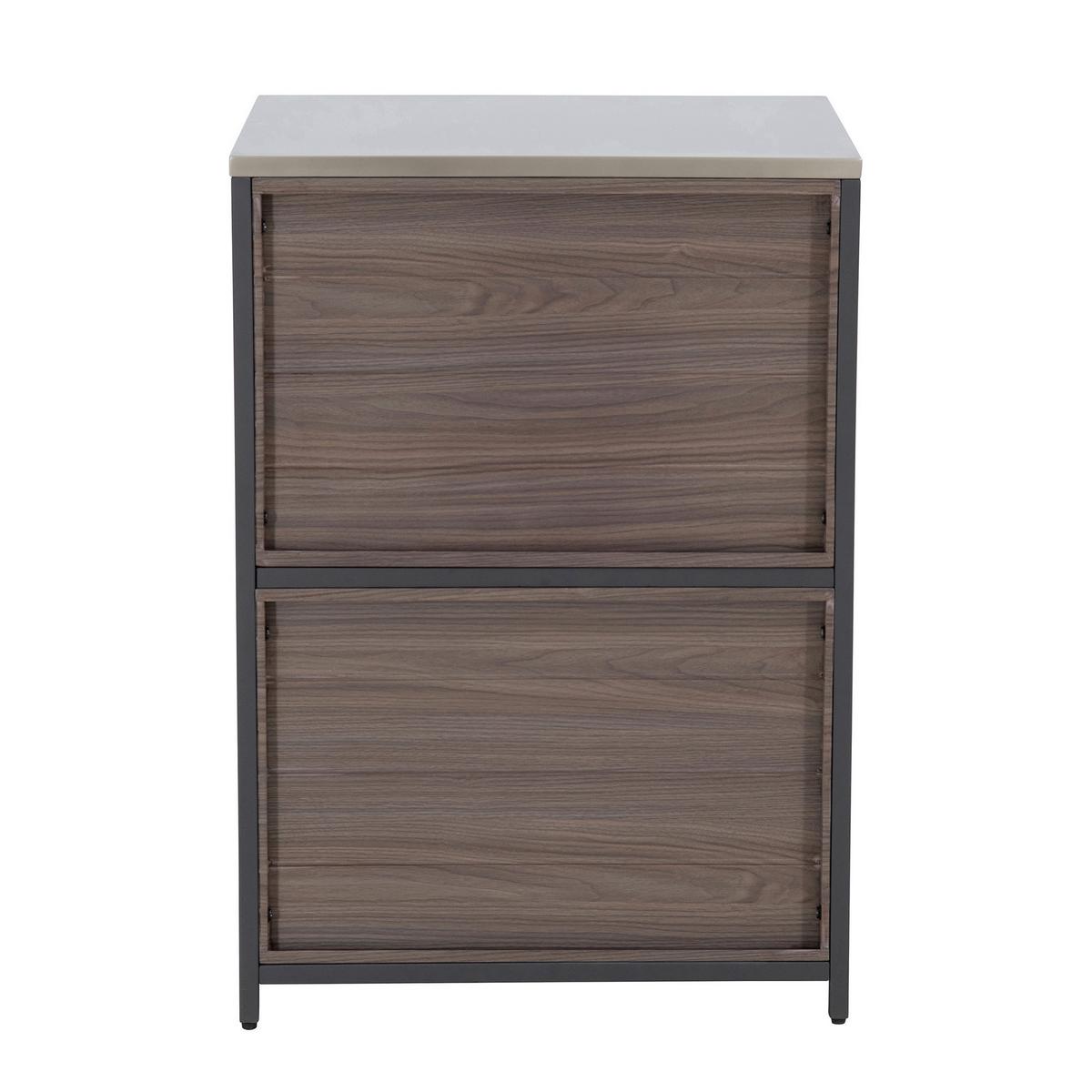 Outdoorküche Küchenregal Mambo Braun/Schwarz - Schwarz/Braun, Basics, Metall (63,5/91,5/54cm) - Modante