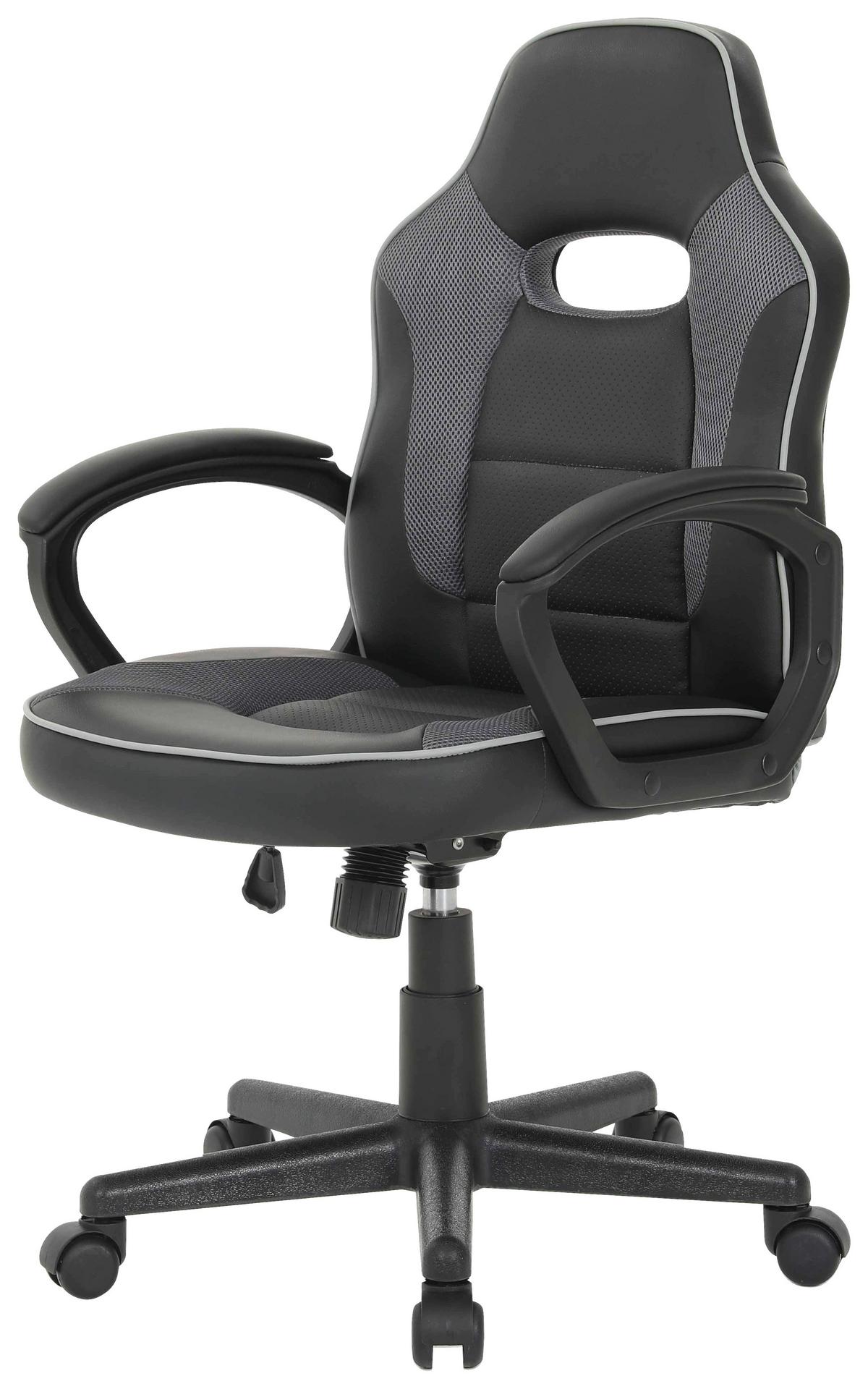 DREHSTUHL THEA - Schwarz/Grau, Design, Holz/Kunststoff (57,5/94/104/60,5cm) - Mömax