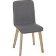 Stuhl in Grau/Eichefarben - Eichefarben/Grau, Design, Holz (48/92/57cm)