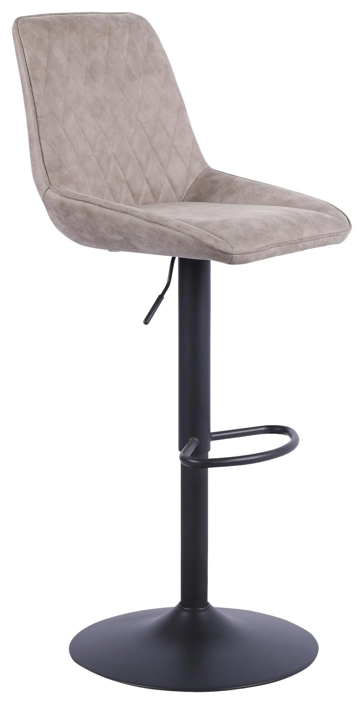 Taburet de bar BETA - bej/negru, Basics, lemn/metal (45/96-116/54cm) - Mömax