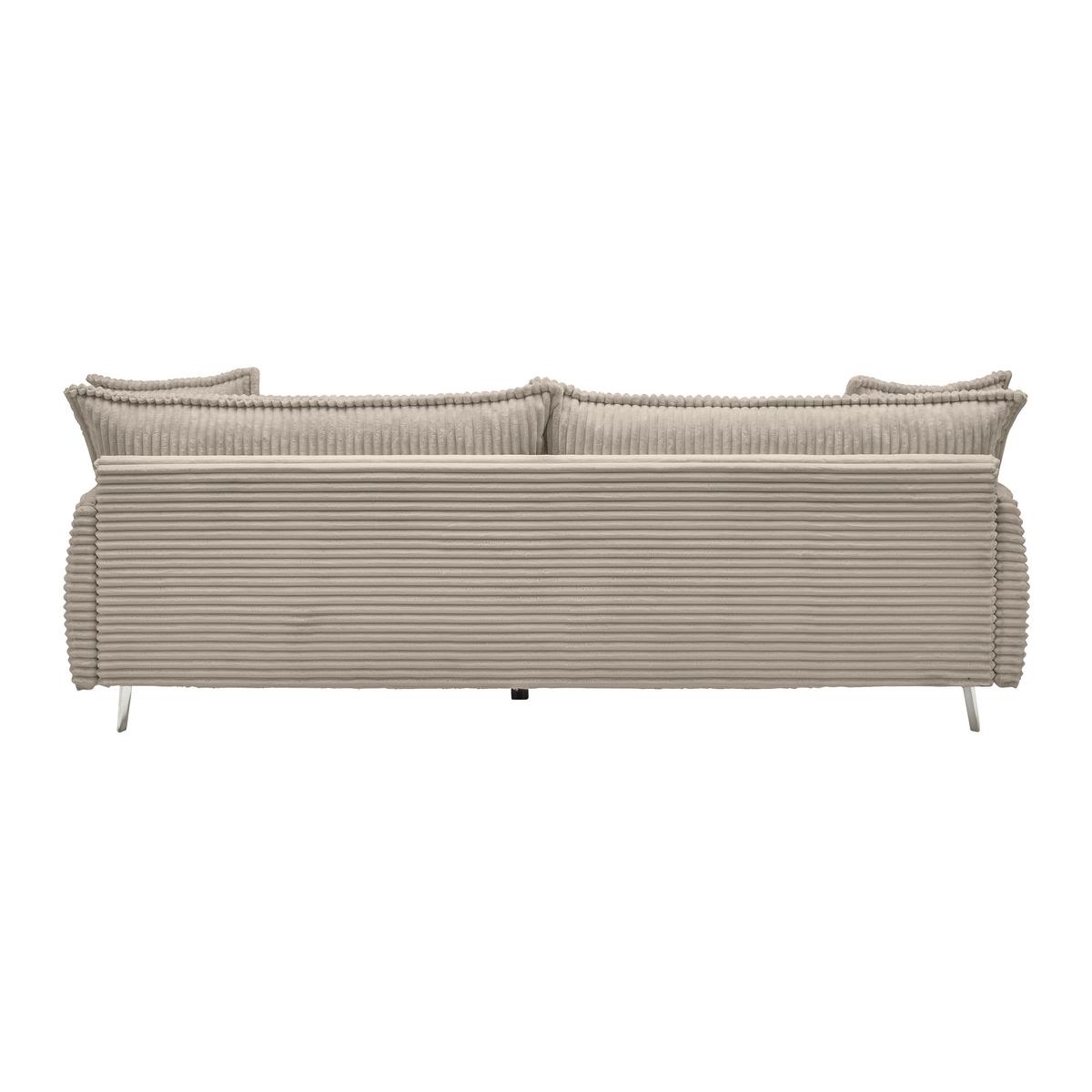 Bigsofa Kiss Cappuccino - Chromfarben/Cappuccino, MODERN, Holz/Metall (241/90/117cm) - Mömax