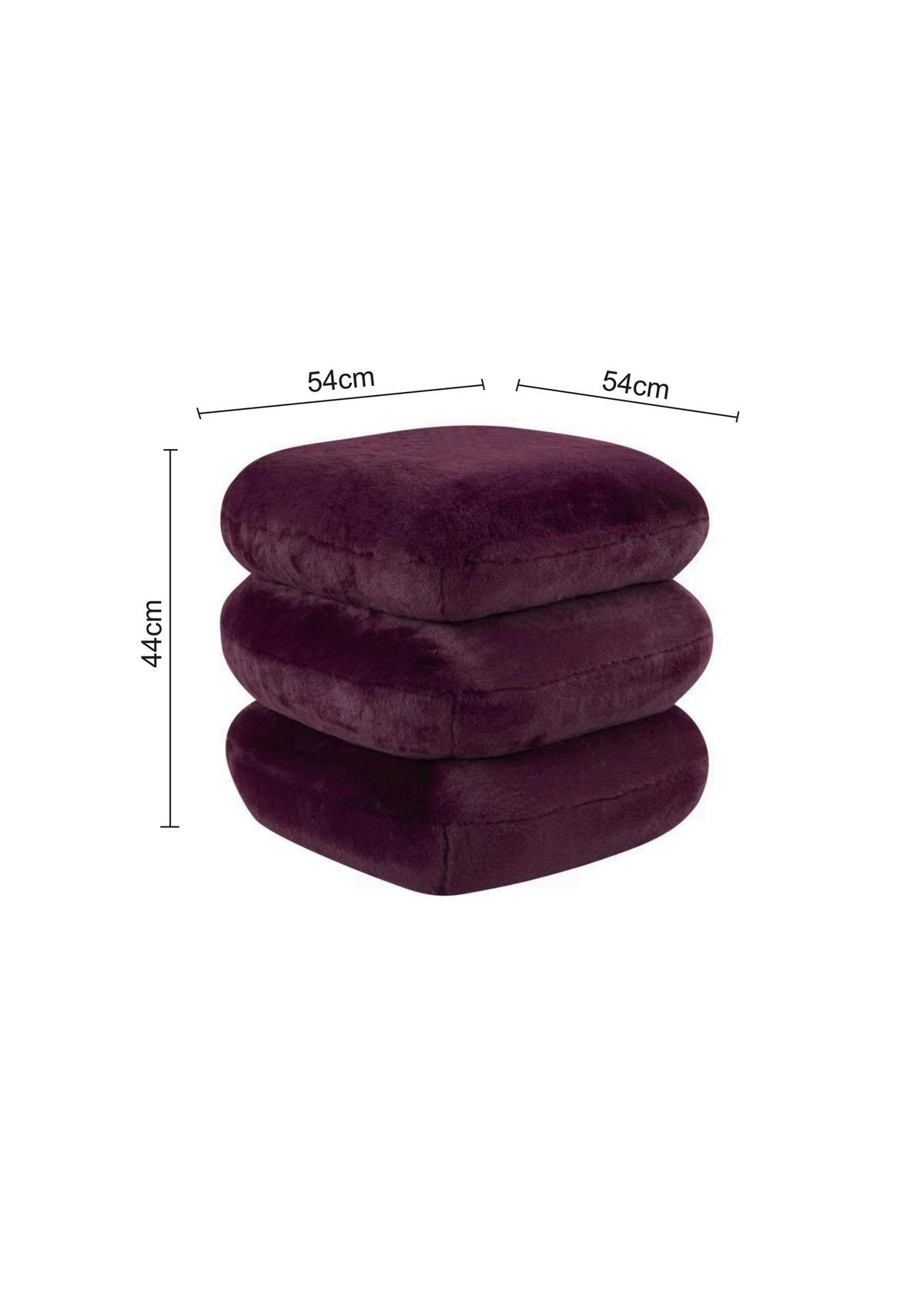 Tabure Vicky - bordo, Moderno, drvo/metal (54/54/44cm) - Premium Living