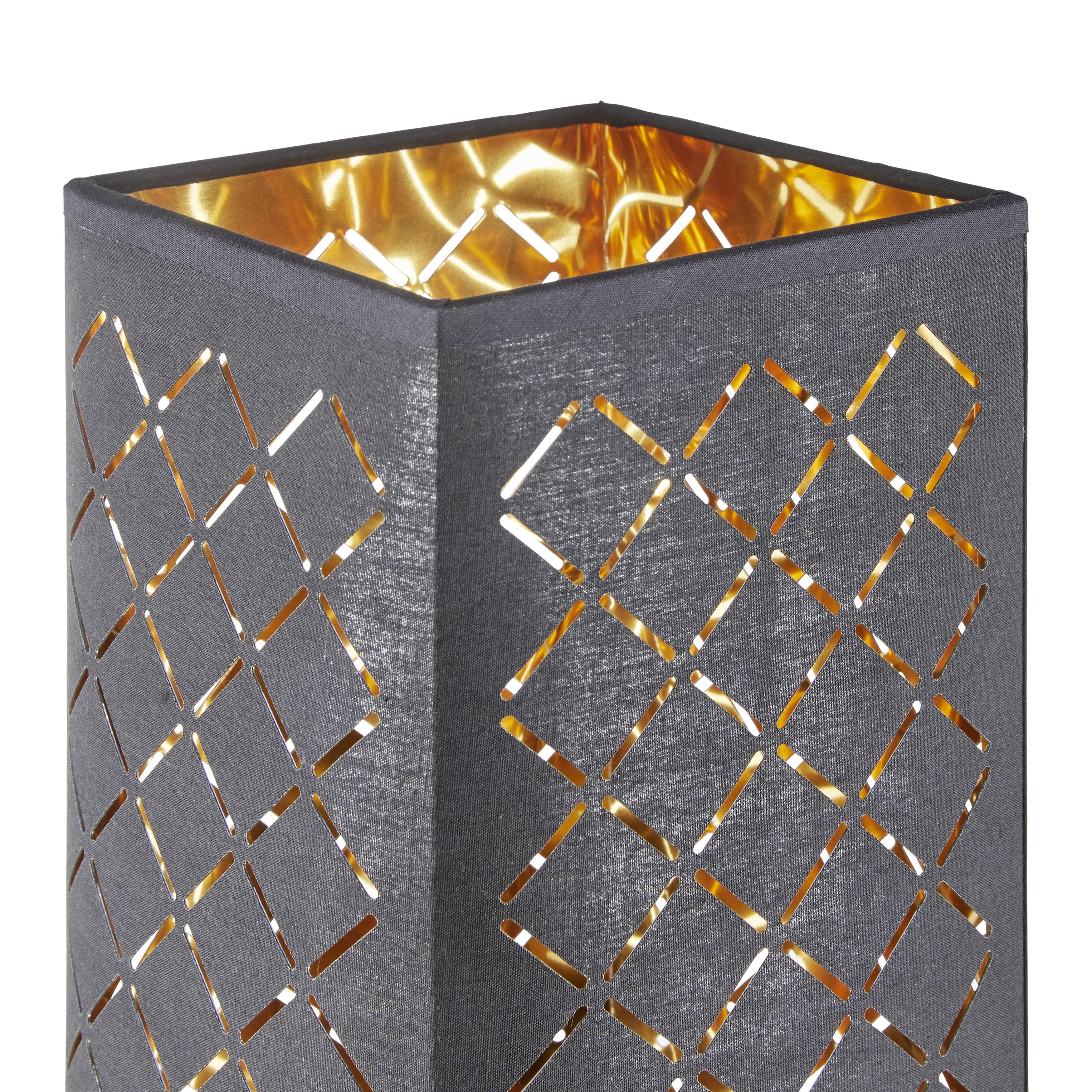 BORDSLAMPA ELIN - svart/nickelfärgad, Lifestyle, metall/textil (15/57cm) - Mömax