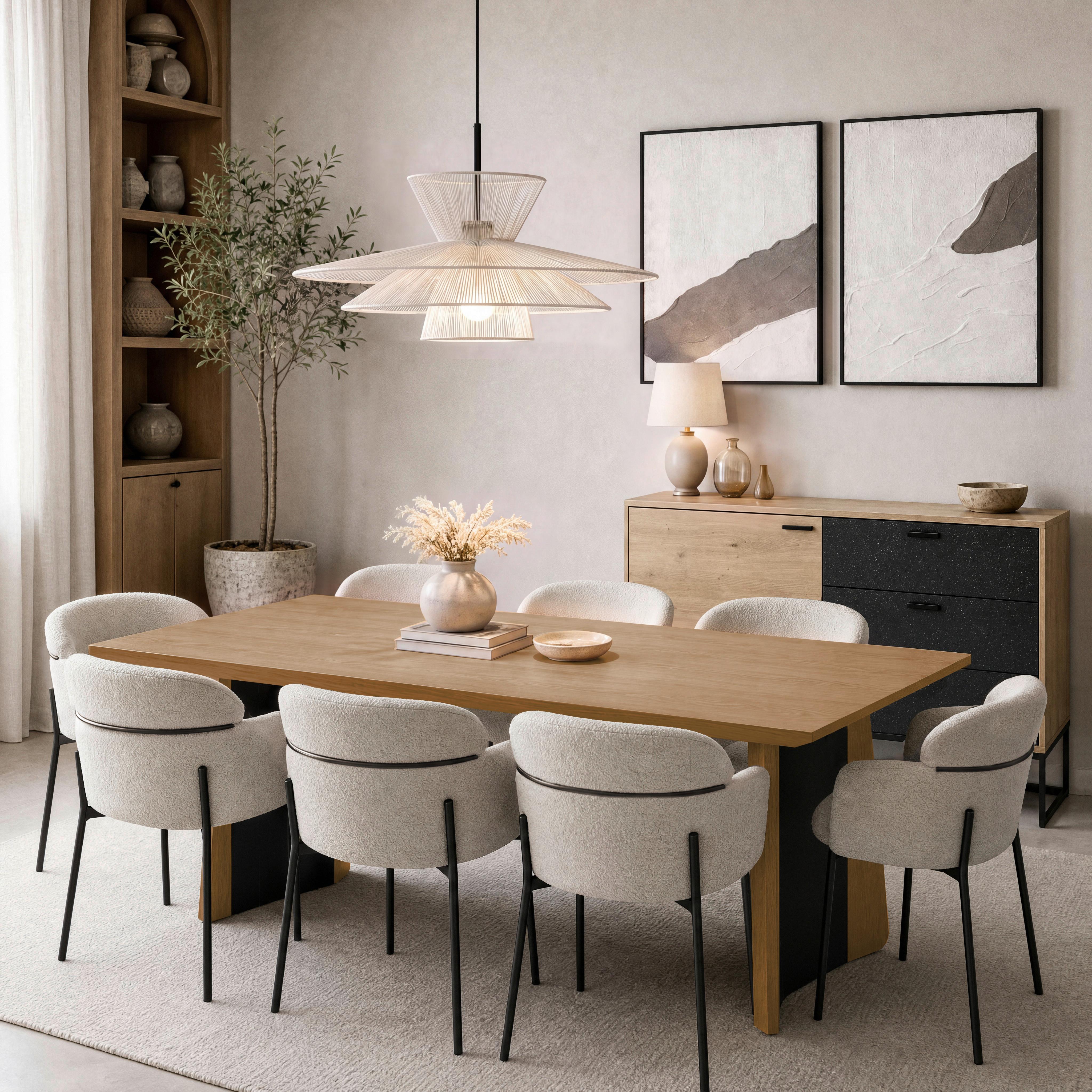 STOL MED ARMSTÖD CHLOE - greige/svart, Modern, metall/textil (62/79/59,5cm) - Bessagi Home