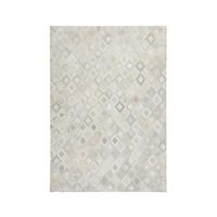 FLACHWEBETEPPICH Spark 110 Grau / Silber 80x150 - Silberfarben/Grau, Basics, Leder (80/150cm) - Kayoom