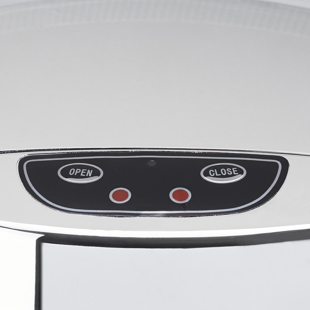 Koš Za Smeti Sensor, 9 L - barve nerjavečega jekla/črna, Trend, kovina/umetna masa (24,5/37,5cm) - Echtwerk