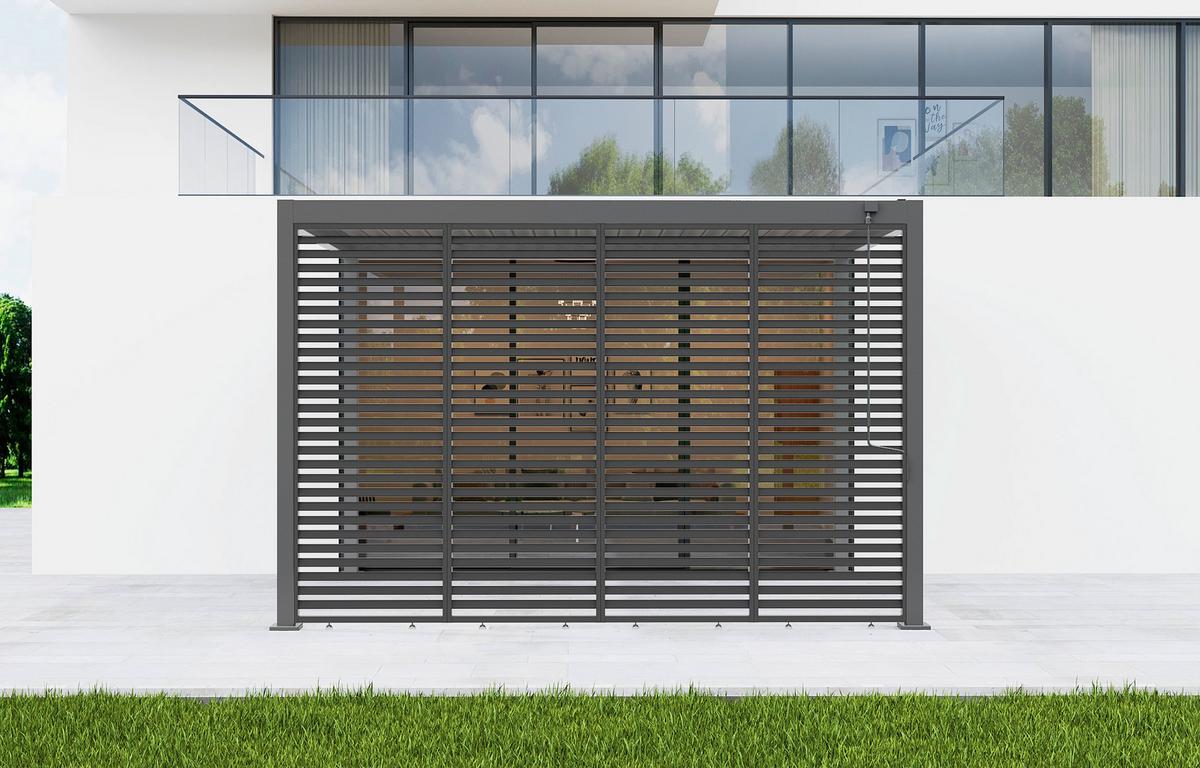 Stranski Del Za Pergolo Origin, Antracit, 85cm - antracit, Basics, kovina (85,2/225,8/5cm) - Gardenson