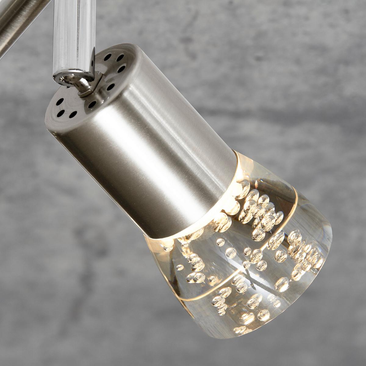 LAMPA REFLEKTOROWA LED JUPP *SBN* - kolor chromowy, Design, metal/szkło (150/17,5/8cm) - Novel