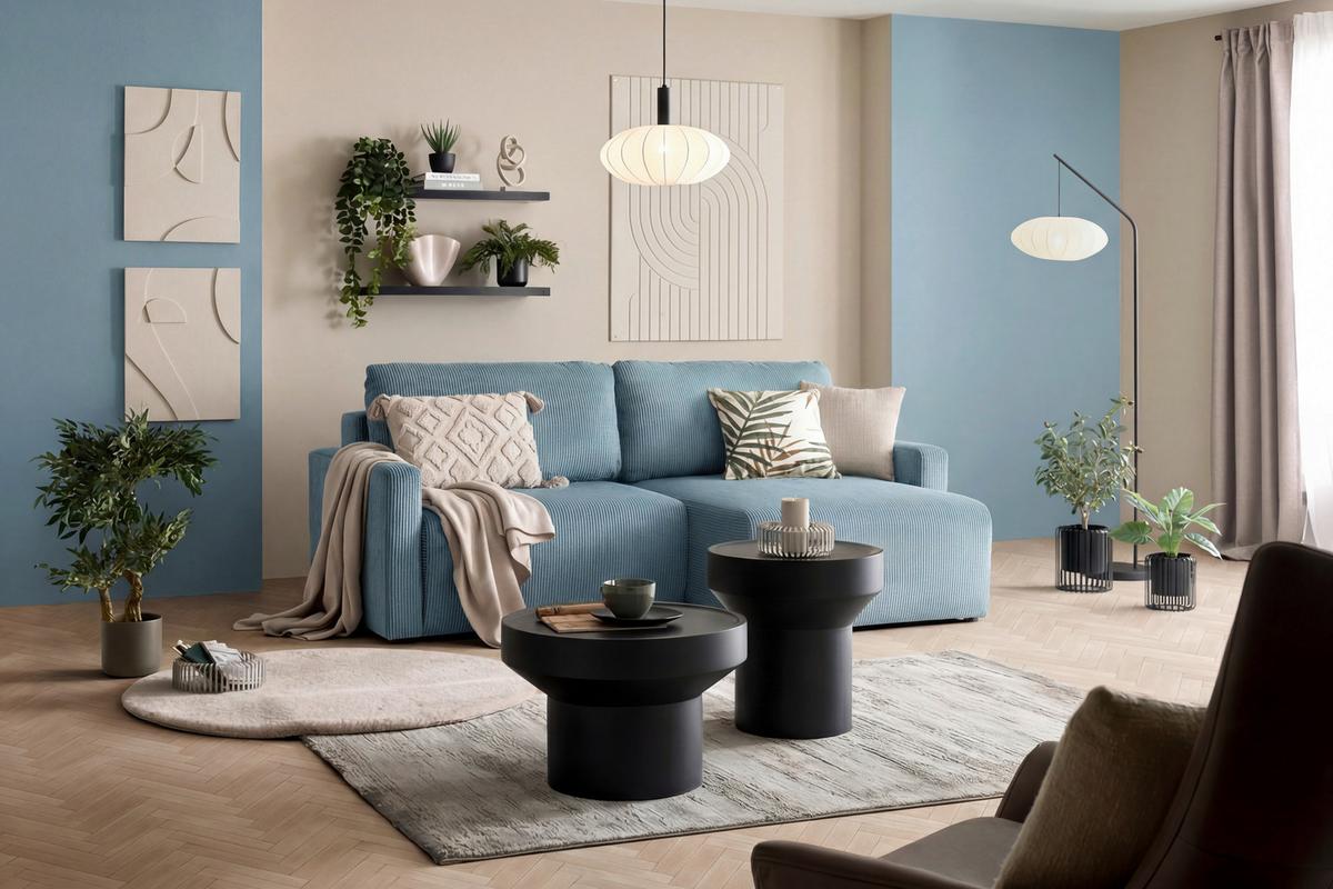 Coltar DAVE -BEST PRICE - petrol, Modern, textil (227/146cm) - Best Price