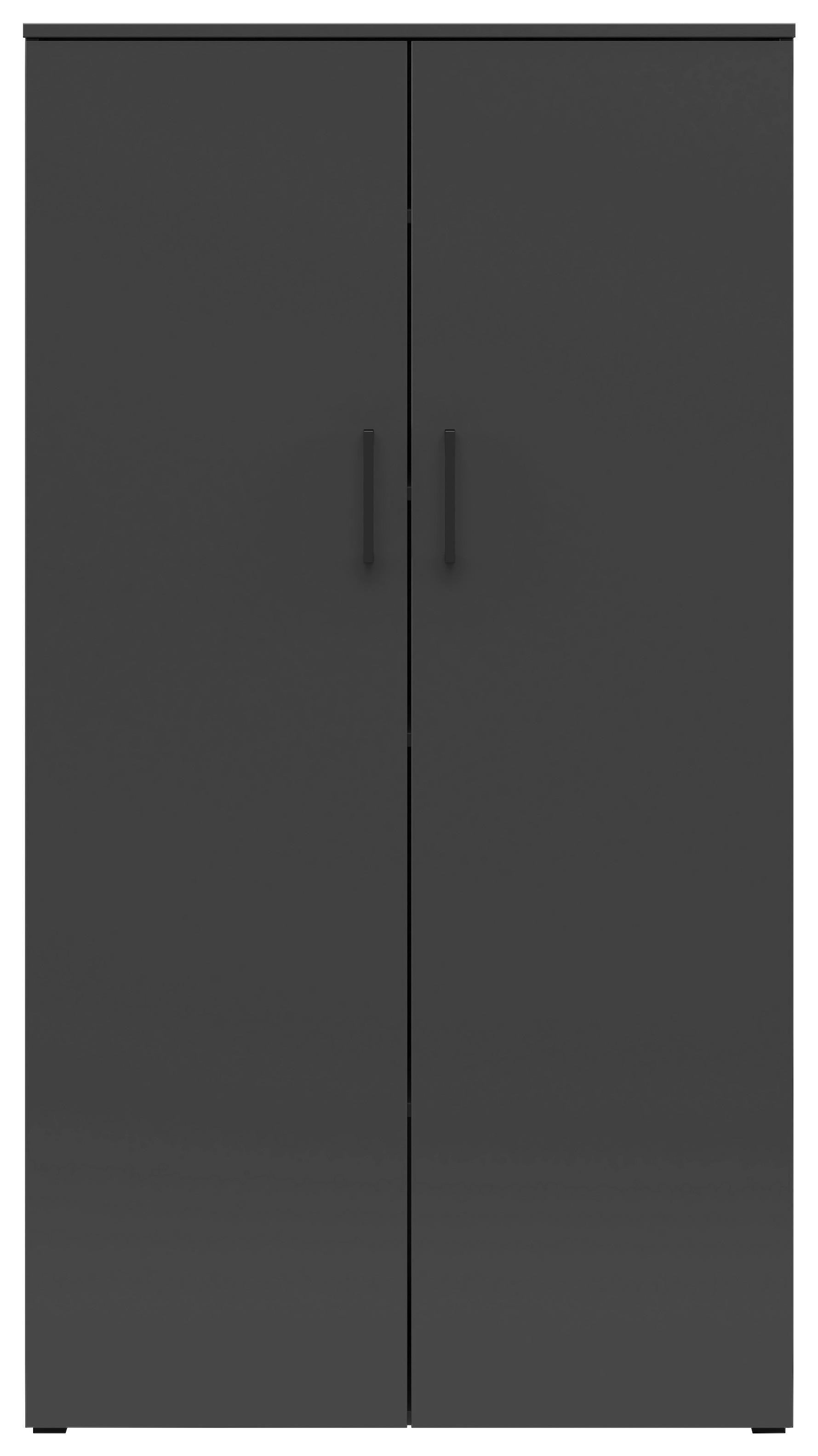 Schrank Multistauraum Graphitfarben - Graphitfarben/Schwarz, MODERN, Holzwerkstoff/Kunststoff (80/147/40cm) - Mömax
