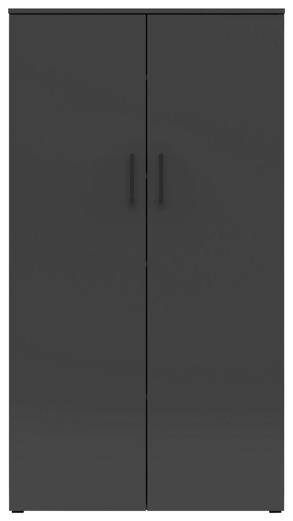 Schrank Multistauraum Graphitfarben - Graphitfarben/Schwarz, MODERN, Holzwerkstoff/Kunststoff (80/147/40cm) - Mömax