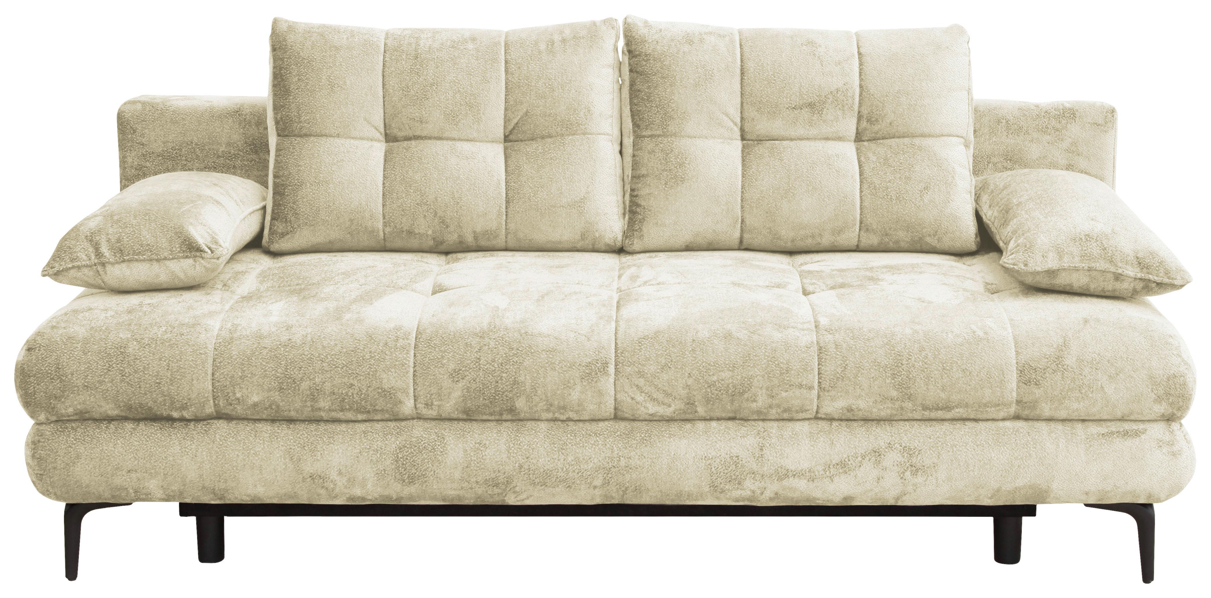 Canapea extensibila PERLA - crem, Konventionell, textil (203/94/96cm)