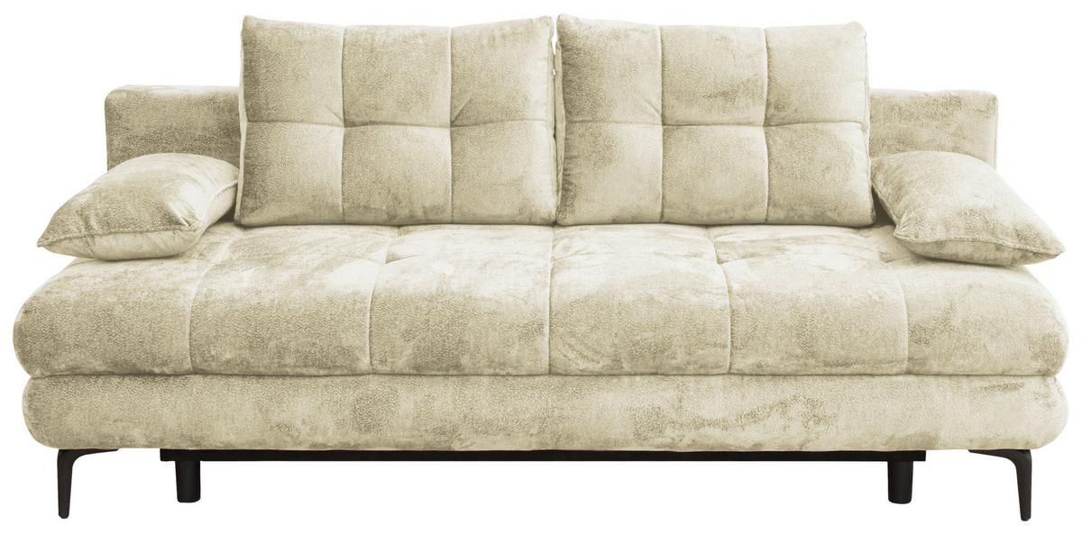 Canapea extensibila PERLA - crem, Konventionell, textil (203/94/96cm)