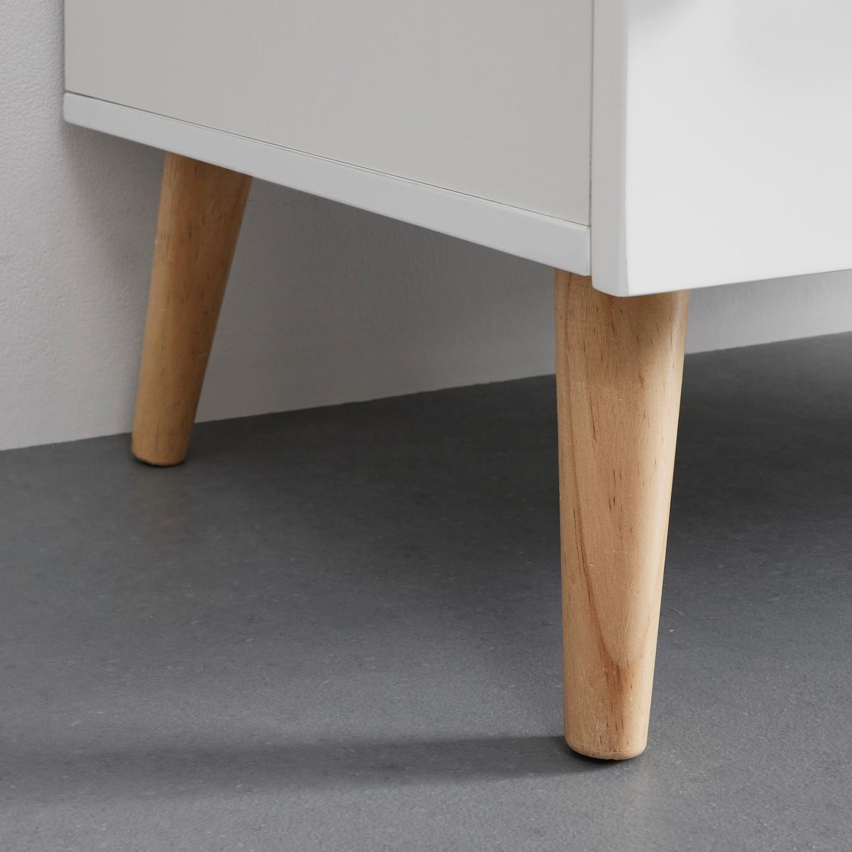 KOMODA Z PRZEWIJAKIEM POPPY - kolor naturalny/biały, Modern, materiał drewnopochodny/drewno (85/86/45cm) - Bessagi Kids