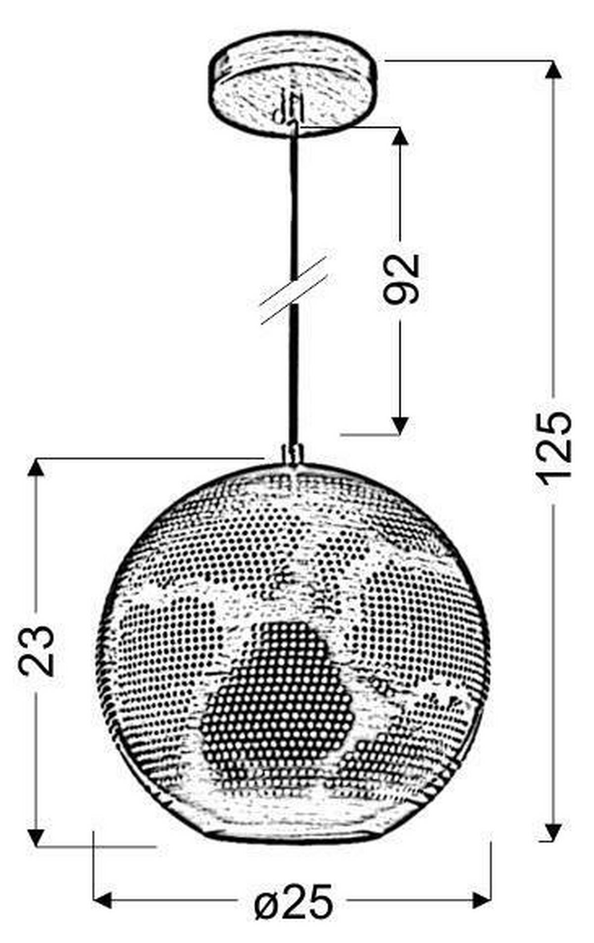 Viseća Svjetiljka Bene - bijela, Design, metal (25/125cm)