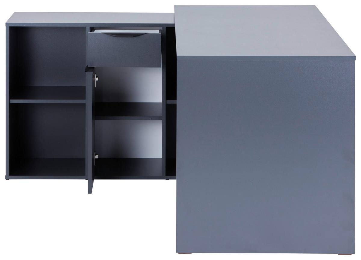 Masă de scris MX 195 - alb/antracit, Modern, material pe bază de lemn (136,8/74,2/135cm) - Modern Living