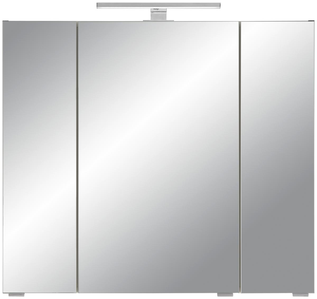Omara Z Ogledalom Carin -Exklusiv-, Temno Siva, Led - barve kroma/temno siva, Moderno, steklo/leseni material (80/70/20cm) - Mömax