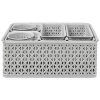 Konyhai Rendszerező Szett Mona - szürke, Konventionell, műanyag (34,8/11,5/25,5cm) - Modern Living