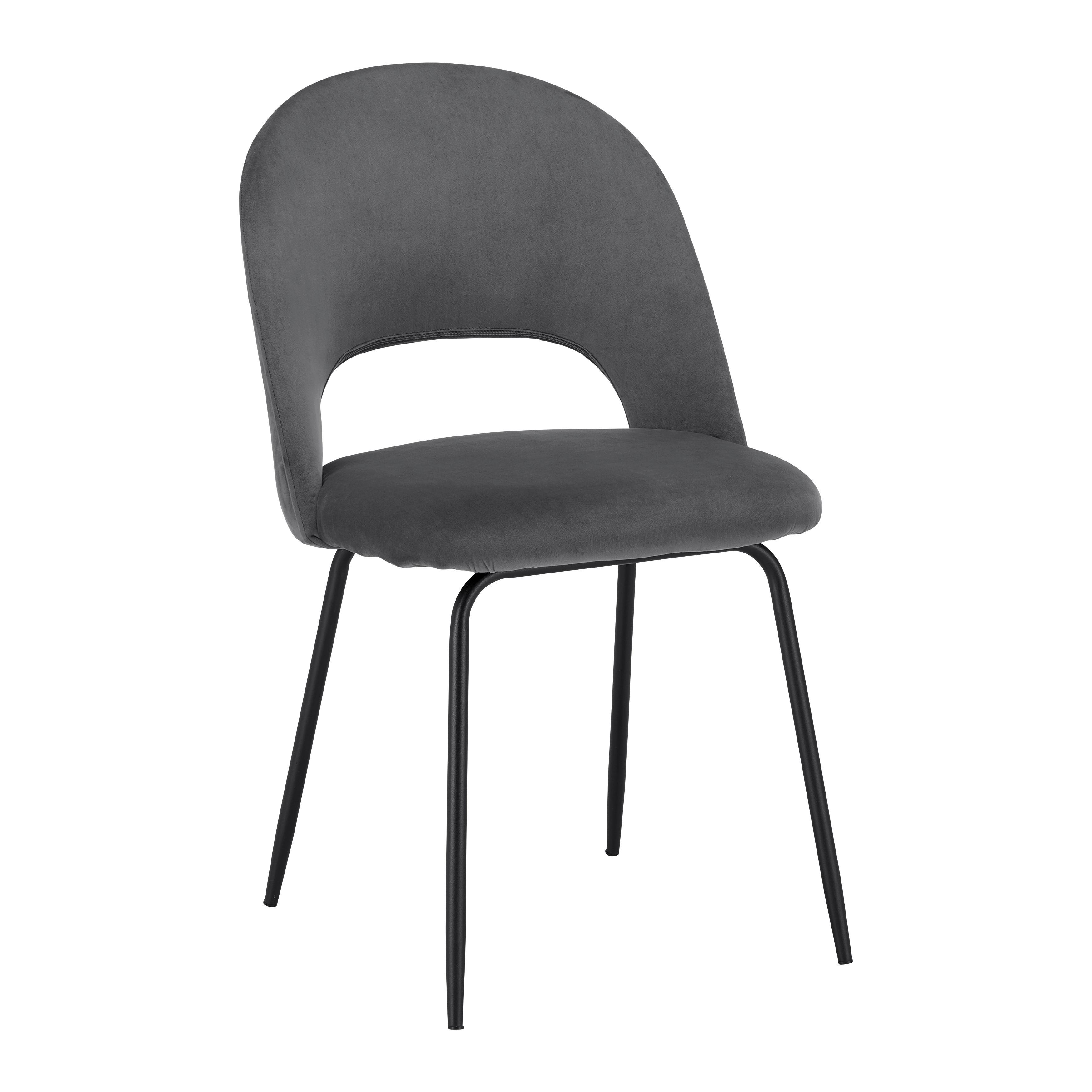 Szék Romy - fekete/szürke, Modern, textil/fém (51/88/58cm) - Bessagi Home