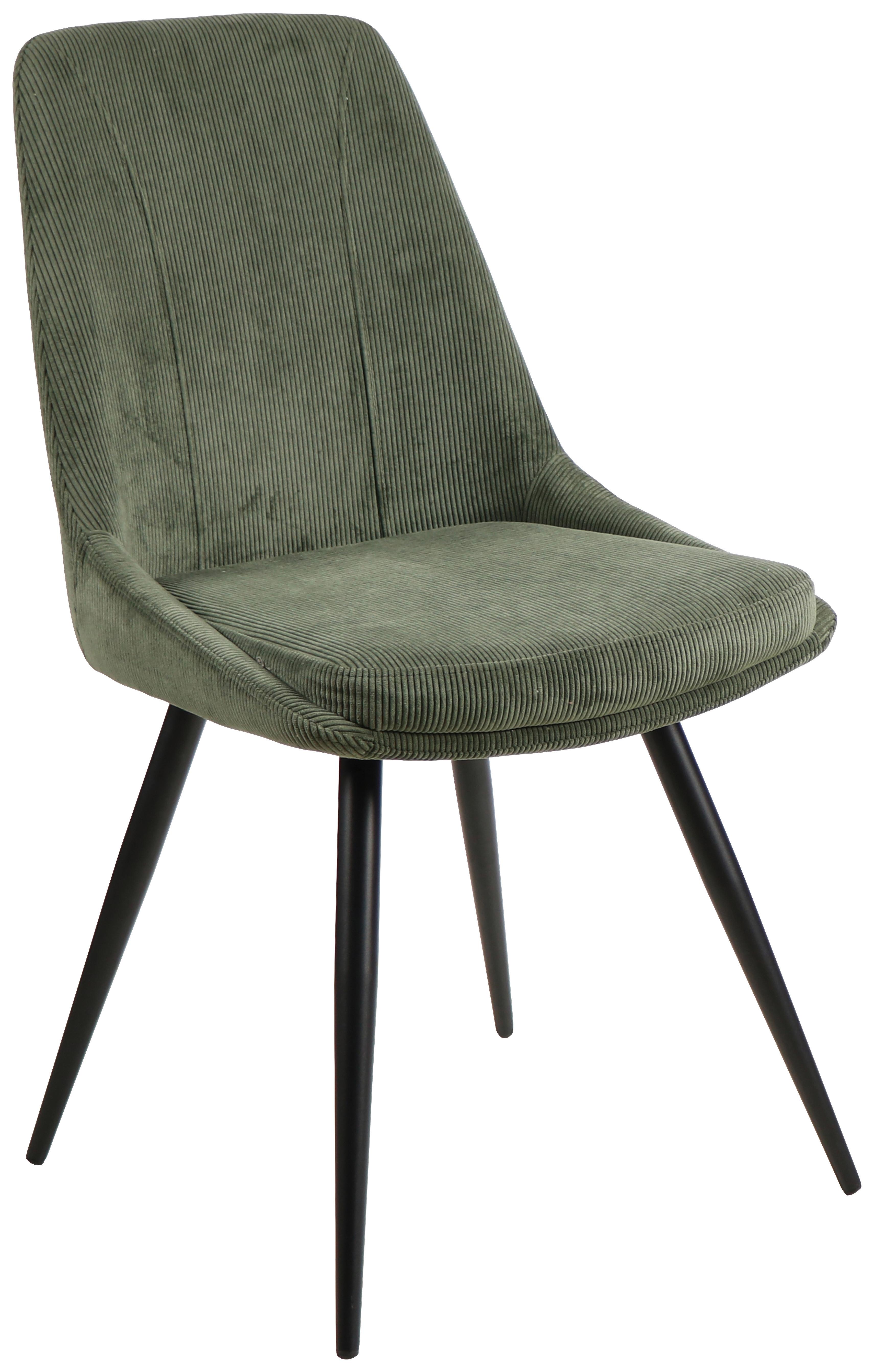 KRZESŁO CORINNA - zielony/czarny, Modern, metal/drewno (49/88/59cm) - MID.YOU