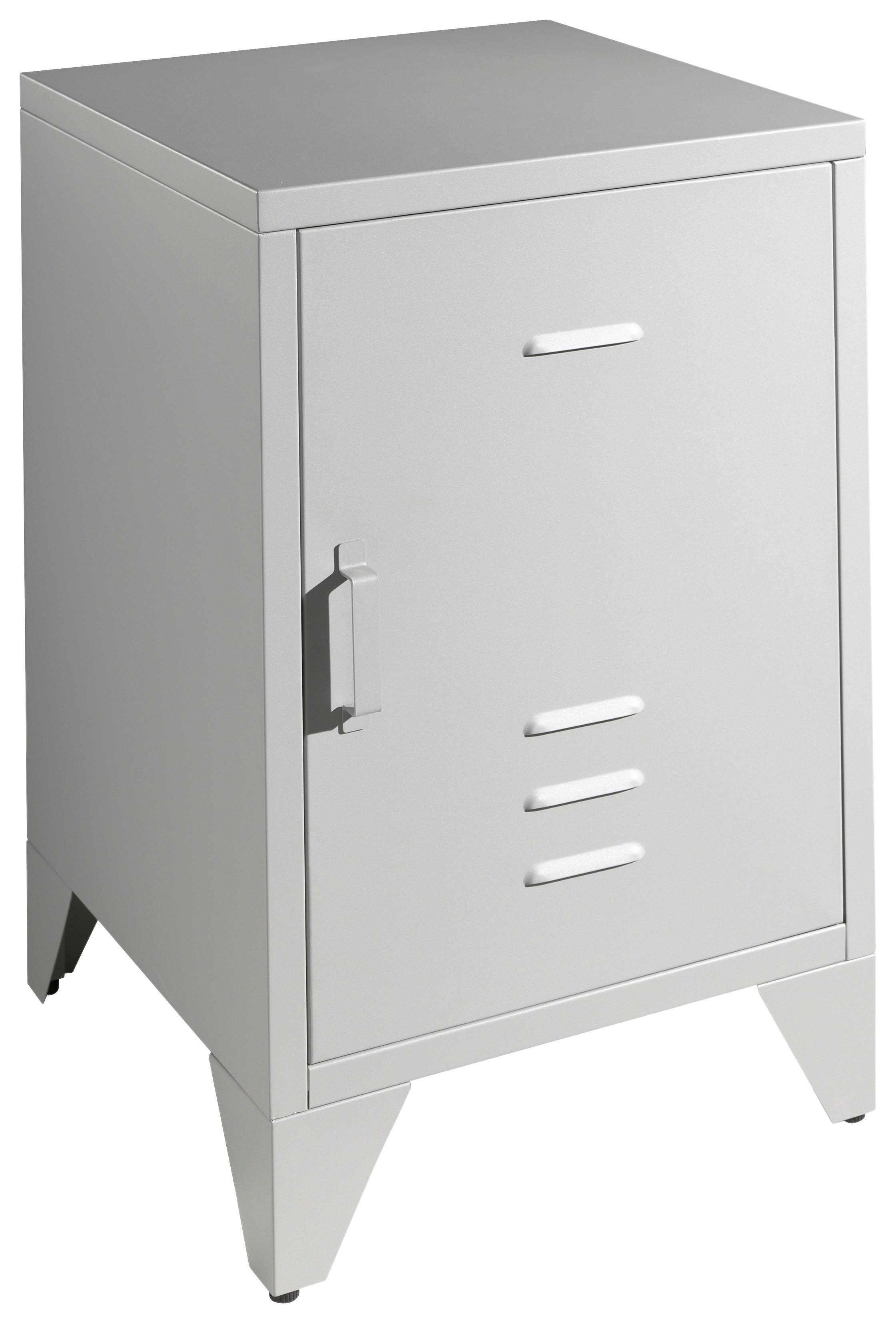 Nachtkästchen Bronxx Grau - Grau, MODERN, Metall (40/60/40cm) - Vipack