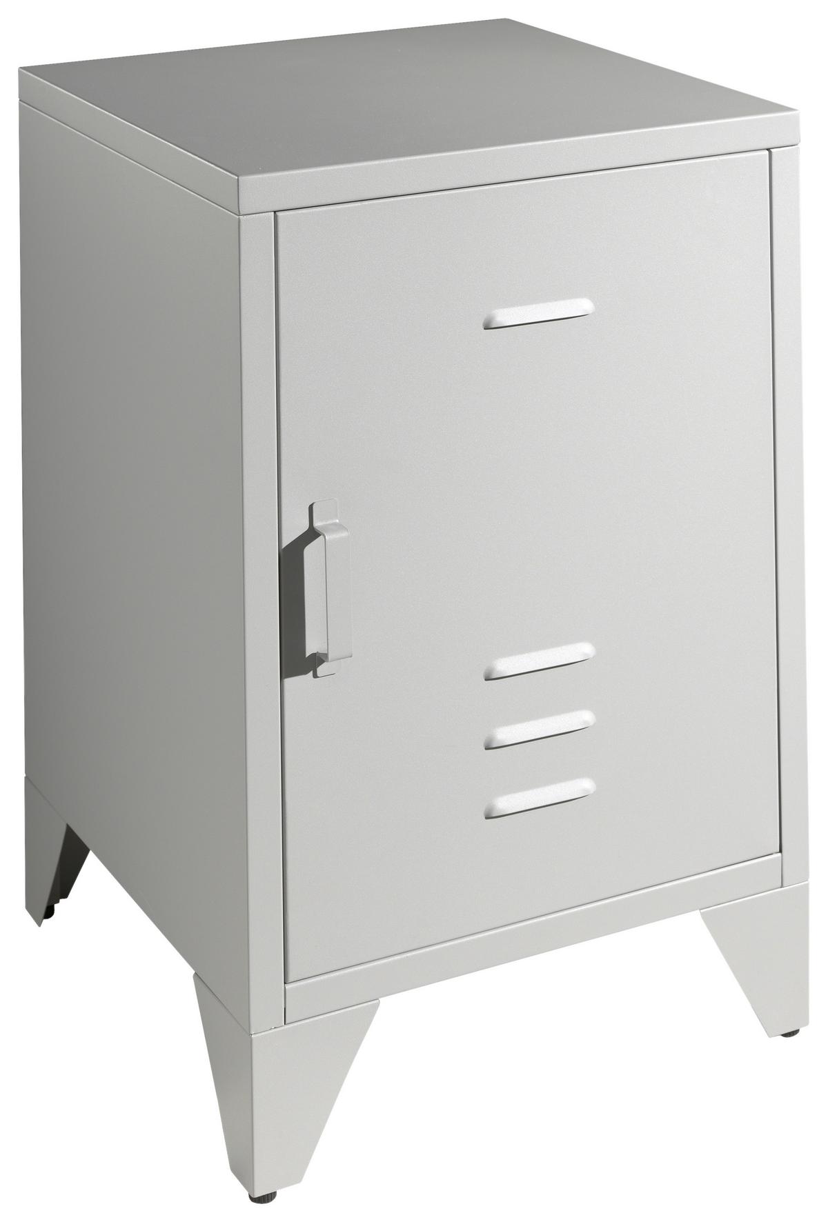 Nachtkästchen Bronxx Grau - Grau, MODERN, Metall (40/60/40cm) - Vipack