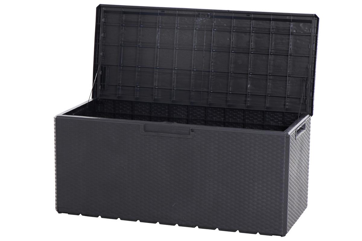 Kissenbox Portofino ca.55x56x124cm Anthrazit - Anthrazit, KONVENTIONELL, Kunststoff (55/56/124cm) - Ambia Garden