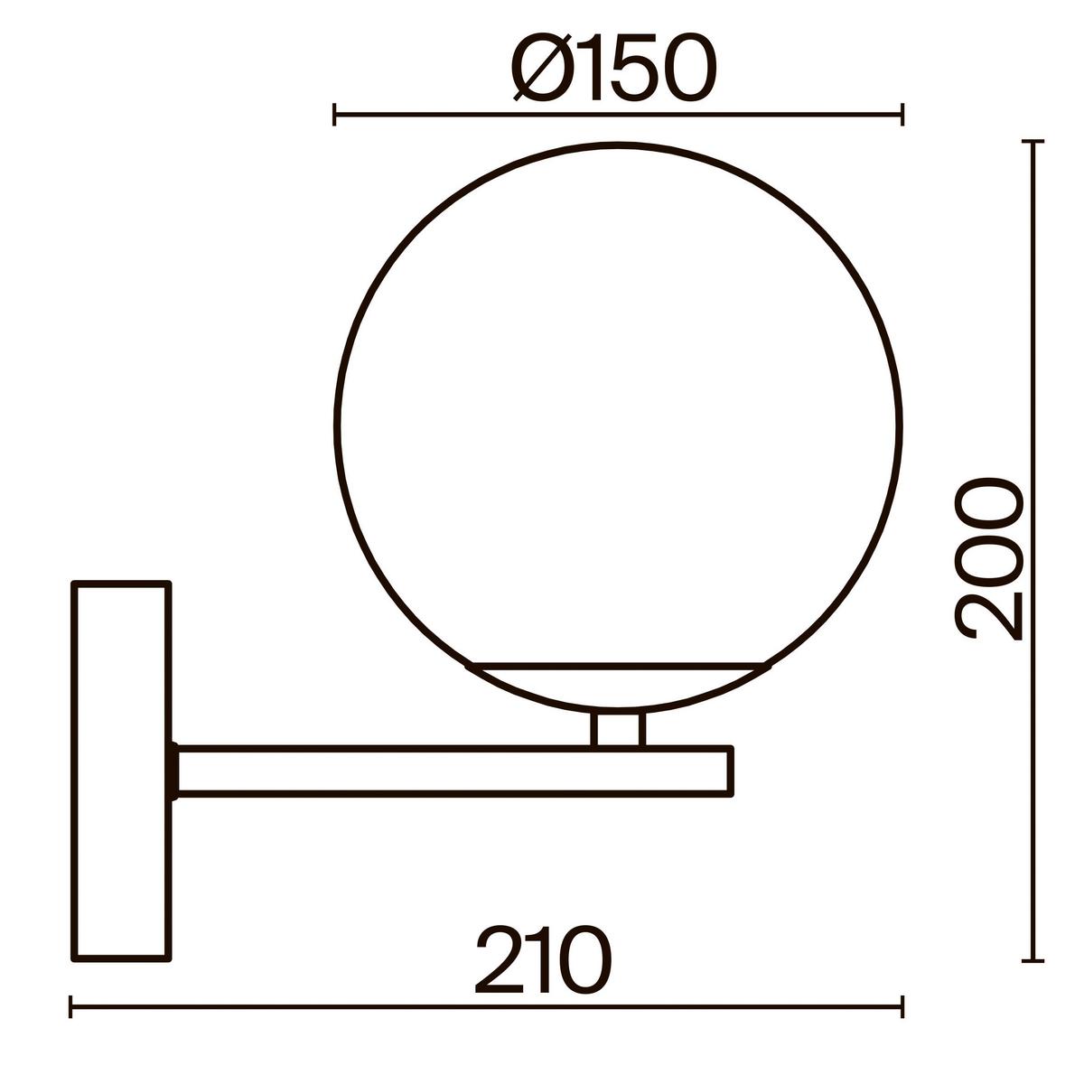 Wandleuchte Marble Messingfarben max. 60 Watt - Messingfarben, Trend, Glas/Metall (21/20/21cm) - MAYTONI