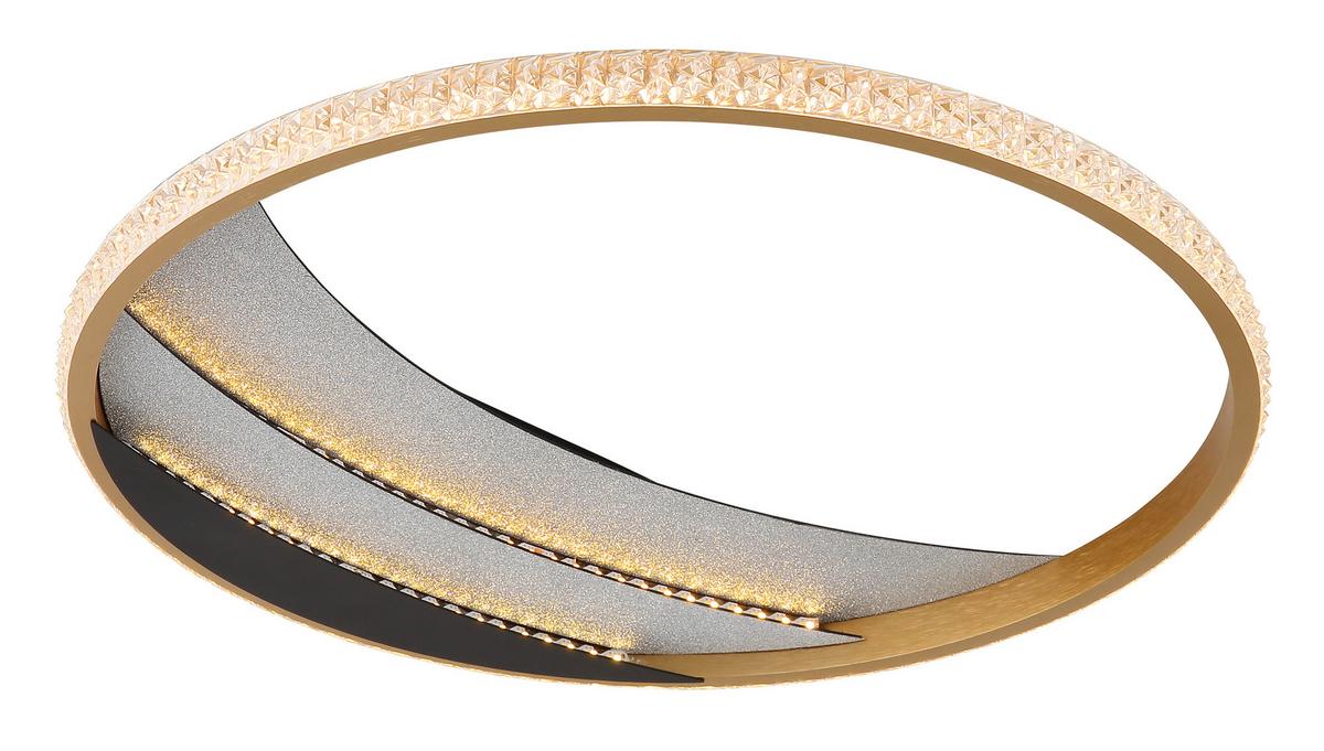 Led Stropna Svjetiljka Constance - prozirno/boje kroma, Design, metal/plastika (41/6cm) - Globo