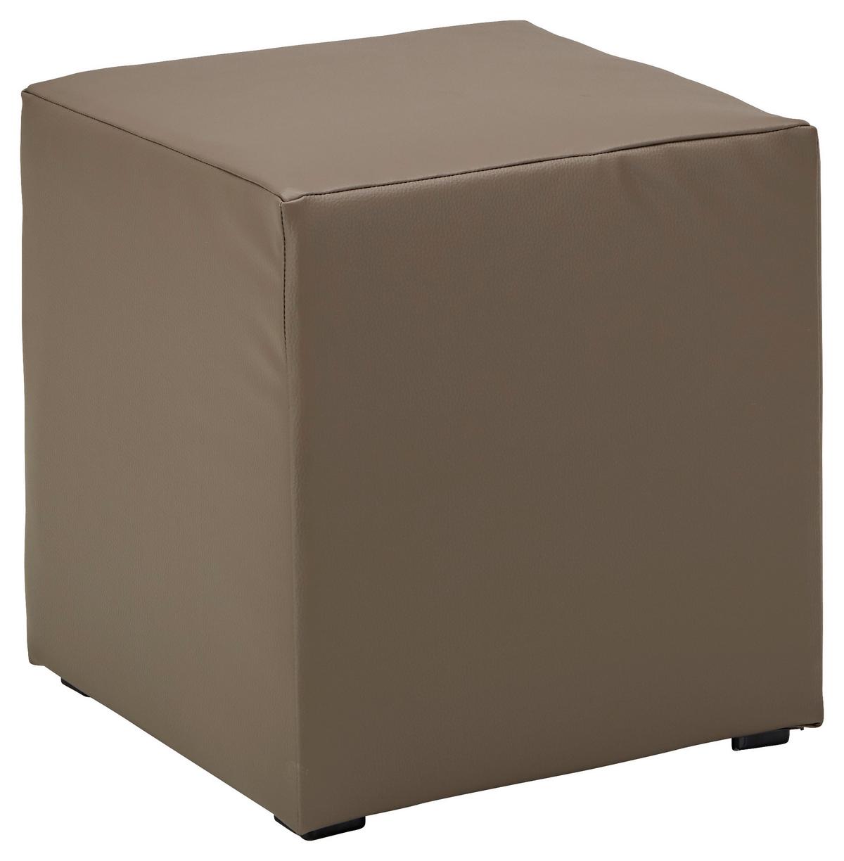 Hocker Bali in Braun - Schwarz/Braun, Kunststoff/Textil (40/42/40cm) - Mömax