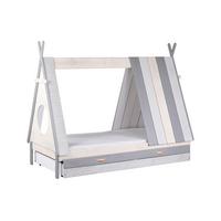 Hausbett ca. 90x200 cm Grau/Weiß - Weiß/Grau, Design, Holz/Holzwerkstoff (90/200cm) - Livetastic