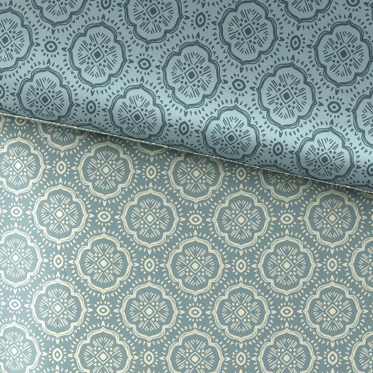 Ágyneműhuzat-garnitúra Pamutszatén Ethno - kék, Lifestyle, textil (140/200cm) - Mömax