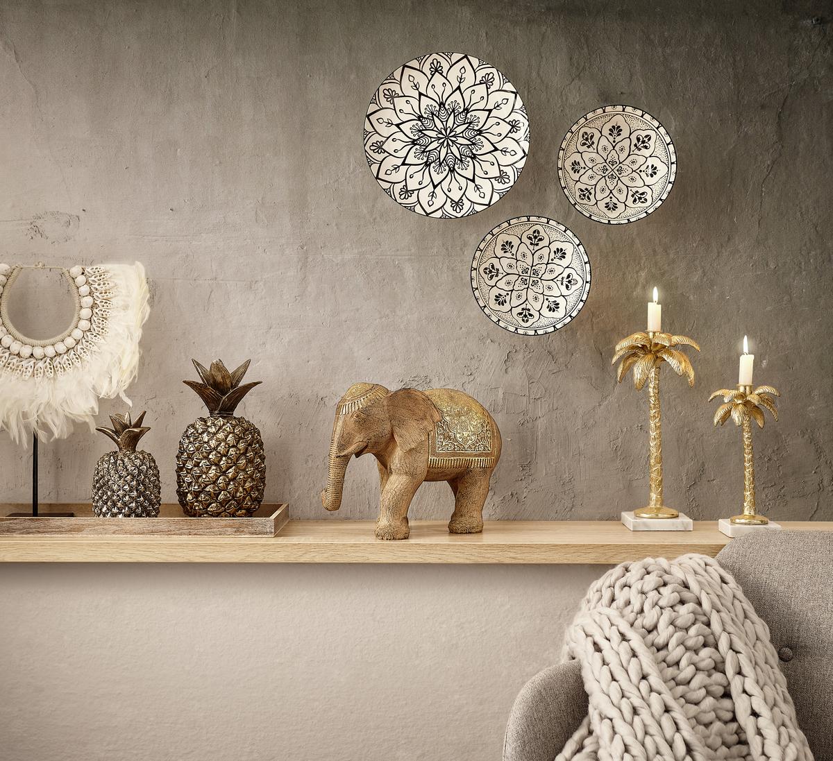 ANANAS DEKORACYJNY NY1983800 - kolor złoty, Basics, tworzywo sztuczne (15/28cm) - Ambia Home