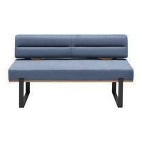 Sitzbank Canon in Blau - Blau/Schwarz, KONVENTIONELL, Holz/Textil (160/85/60cm) - Based