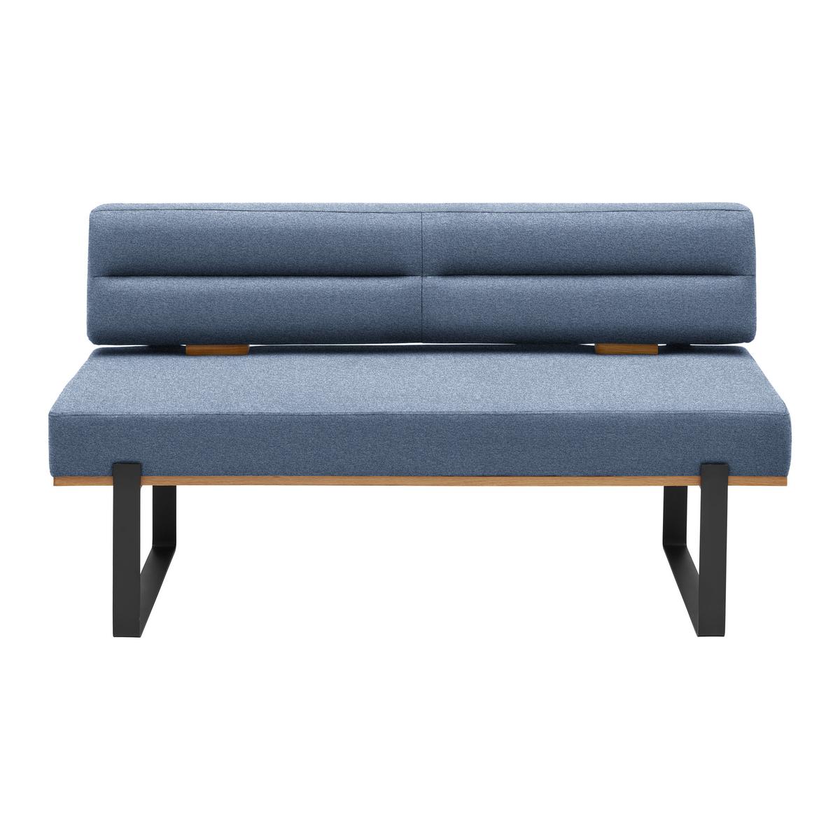 Sitzbank Canon in Blau - Blau/Schwarz, KONVENTIONELL, Holz/Textil (160/85/60cm) - Based