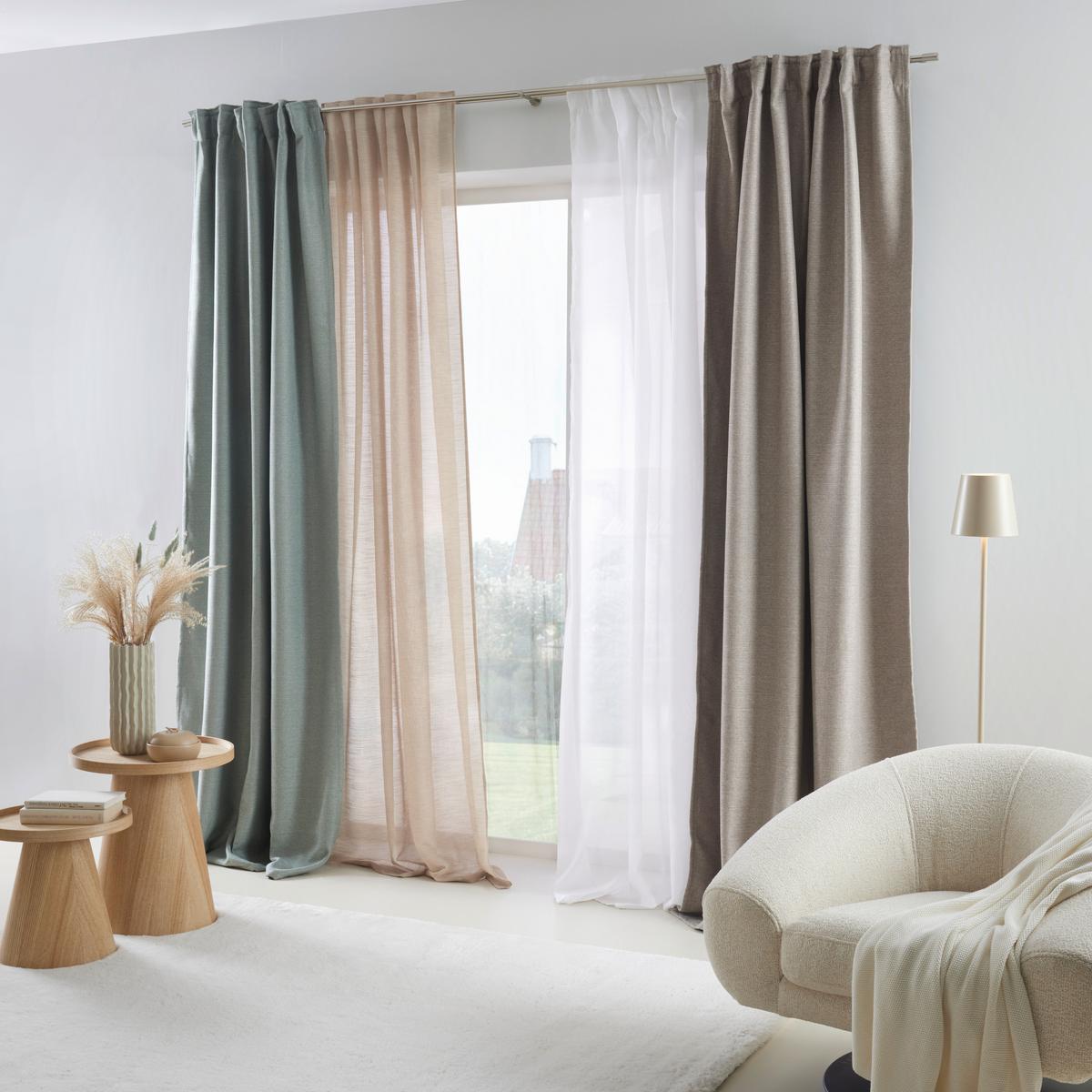Zavesa S Toplotno Zaščito Alfi - zelena, Konvencionalno, tekstil (135/255cm) - Modern Living