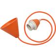 Schnurpendel Coli in Orange, max. 60 Watt - Orange, Kunststoff/Textil (120cm)