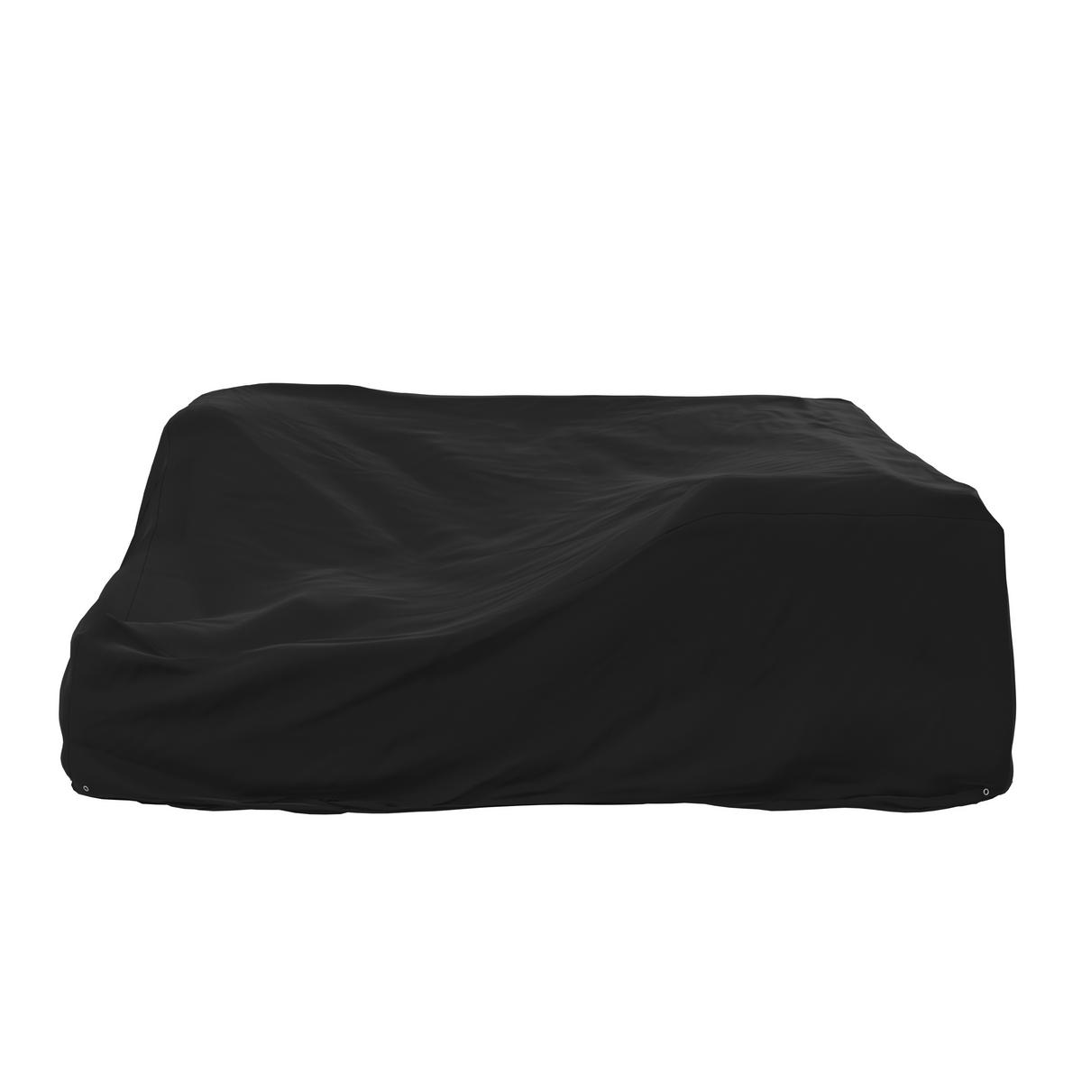 Loungegarnitur Elea Dunkelgrau Outdoorstoff/Metall +Abdeckung - Dunkelgrau/Anthrazit, MODERN, Textil/Stein (234/74/77cm) - Bessagi Garden