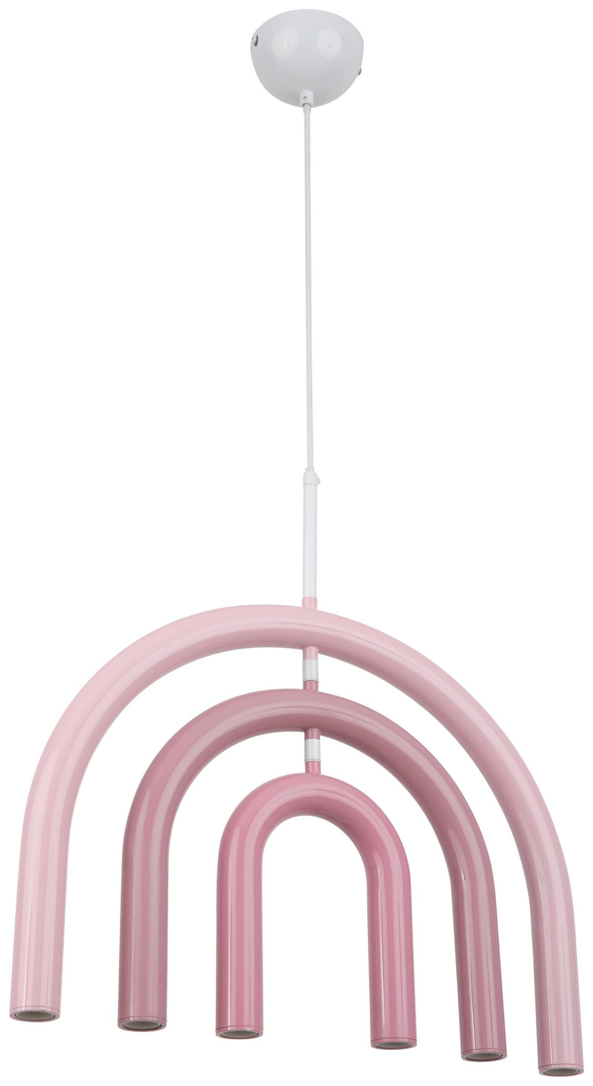 LAMPA WISZĄCA KEKE - liliowy/biały, Design, metal (45/35/120cm) - Collett's Monde