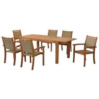 Vrtni Set Castilla, Akacija, 7-Delni - naravne barve, Moderno, umetna masa/les - Gardenson