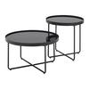 SOFFBORD EMMY - svart, Modern, metall/glas (70/55/40/55cm) - Mömax