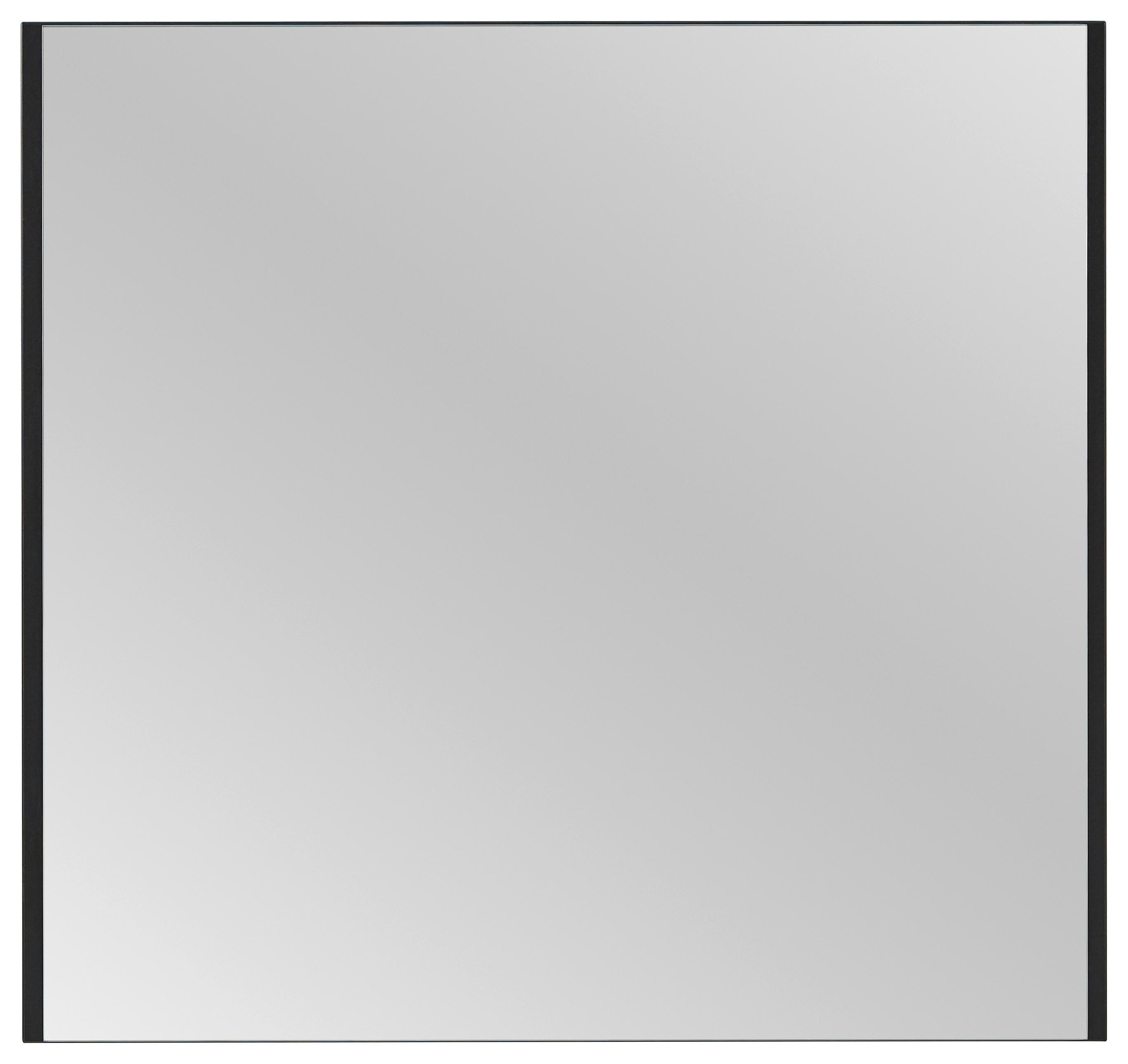 LUSTRO ŚCIENNE EDRA - czarny, Konventionell, materiał drewnopochodny/szkło (87,6/82,4/2cm) - Voleo