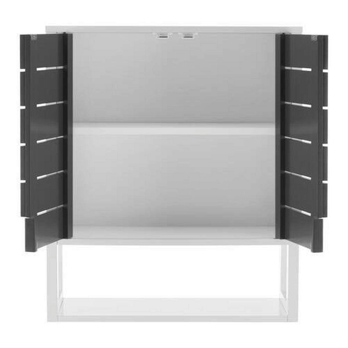 Faliszekrény Tia - fehér/szürke, Modern (60/70/23cm) - Bessagi Home