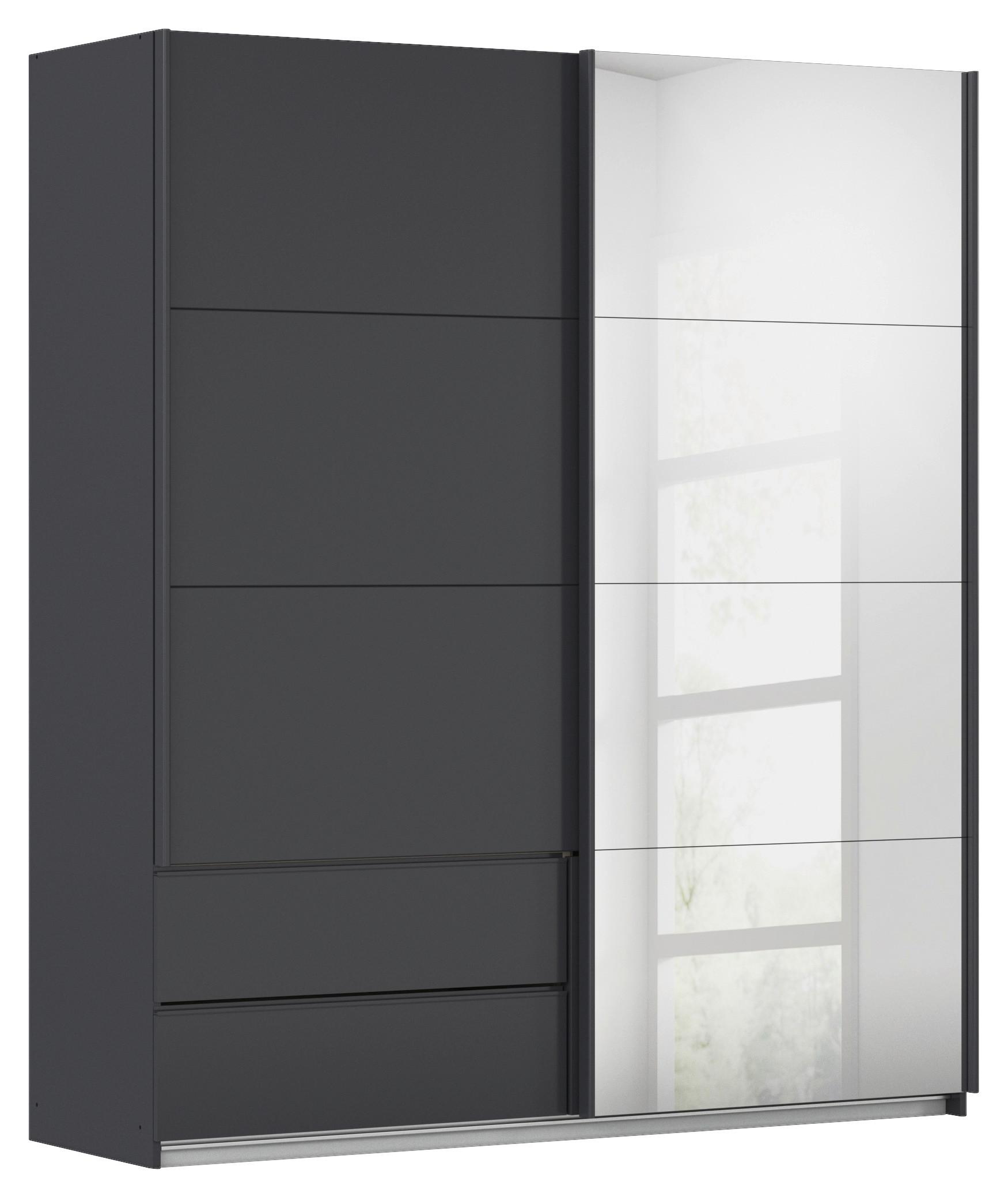 Schwebetürenschrank Elara Grau - Grau, KONVENTIONELL, Holzwerkstoff/Metall (181/210/62cm) - Premium Living
