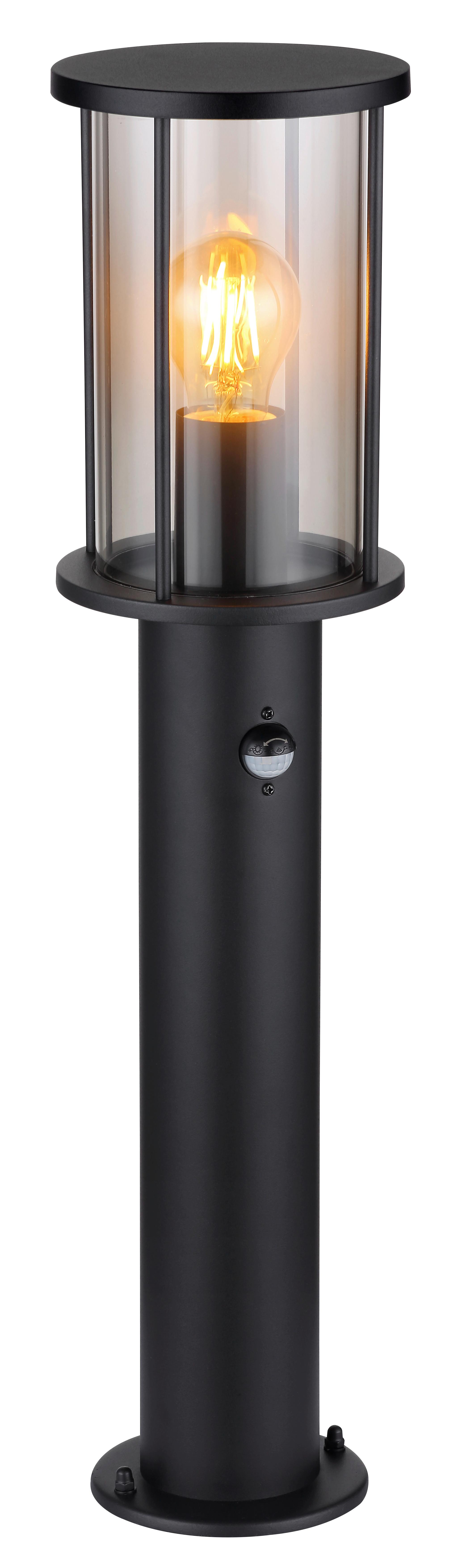 Außenleuchte Gracey Schwarz max. 60 Watt - Schwarz, Konventionell, Glas/Metall (14,3/60cm) - Globo