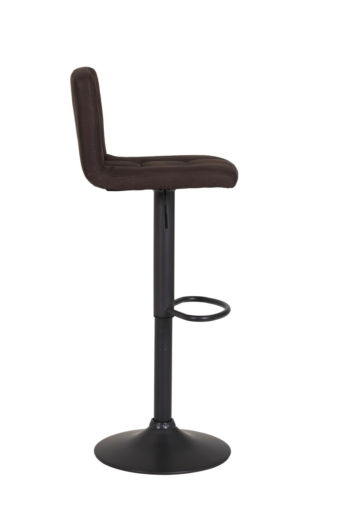 Barhocker-Set höhenverstellbar AMANDA I H - Schlammfarben/Dunkelgrau, MODERN, Textil/Metall (40/85/48cm) - MID.YOU